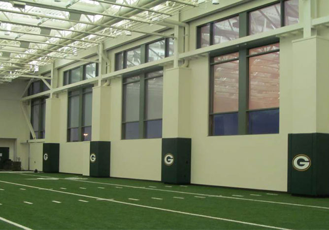 Green Bay Packers column corner pads