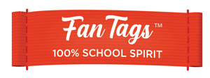 Fan Tags 100% School Spirit Logo