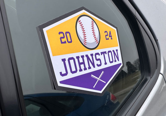 FanTag On Car Side Window