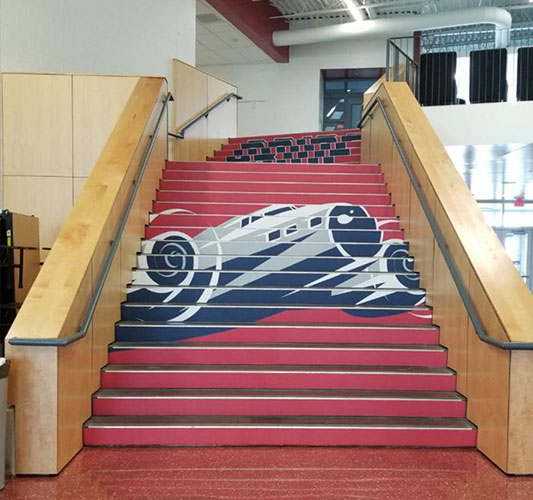 Our team staircase graphic